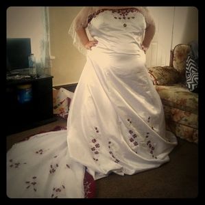 Custom made wedding dress 26w